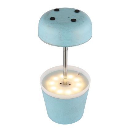 Globo - Ηλιακή λάμπα LED 10xLED/0,06W/3V IP44 800 mAh μπλε