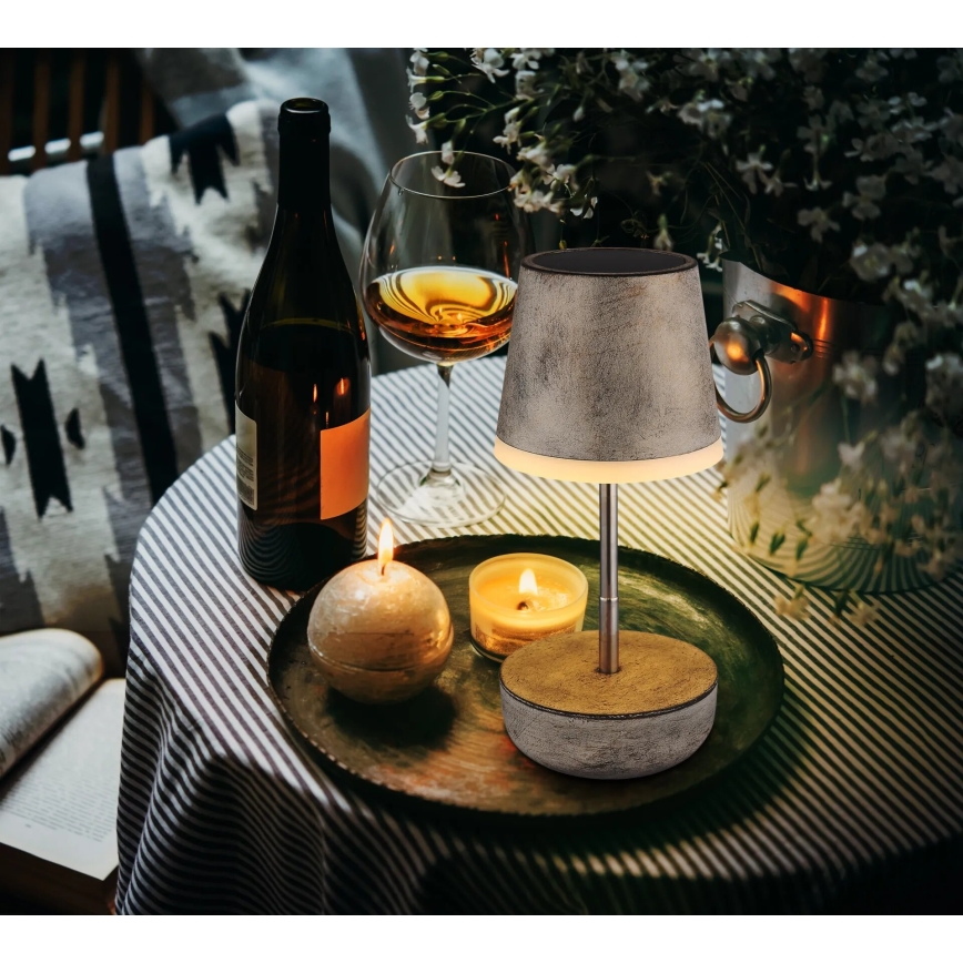 Globo - Ηλιακό φωτιστικό LED 10xLED/0,06W/3V IP44 800 mAh γκρι