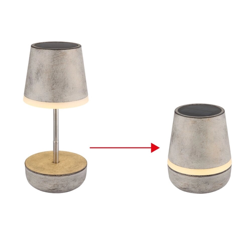 Globo - Ηλιακό φωτιστικό LED 10xLED/0,06W/3V IP44 800 mAh γκρι