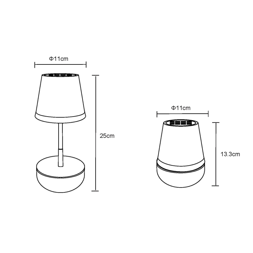 Globo - Ηλιακή λάμπα LED 10xLED/0,06W/3V IP44 γκρι