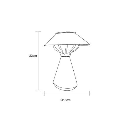 Globo - Ηλιακό φωτιστικό LED 10xLED/0,06W/1,2V IP44 600 mAh καφέ