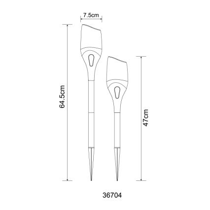 Globo - Ηλιακό φωτιστικό LED LED/2,4W/3V 1600K IP44