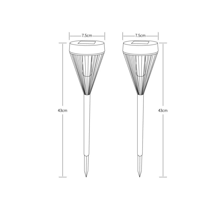 Globo - ΣΕΤ 2x Ηλιακή λάμπα LED LED/0,1W/1,2V IP44