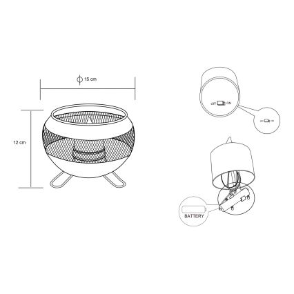 Globo - Ηλιακό φωτιστικό LED LED/1,2V IP44