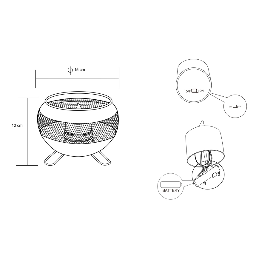 Globo - Ηλιακό φωτιστικό LED LED/1,2V IP44