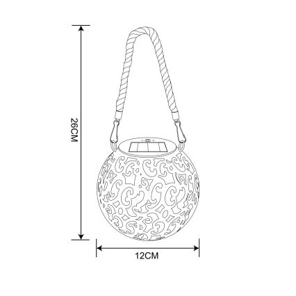 Globo - Ηλιακό φωτιστικό LED LED/0,06W/3,2V IP44