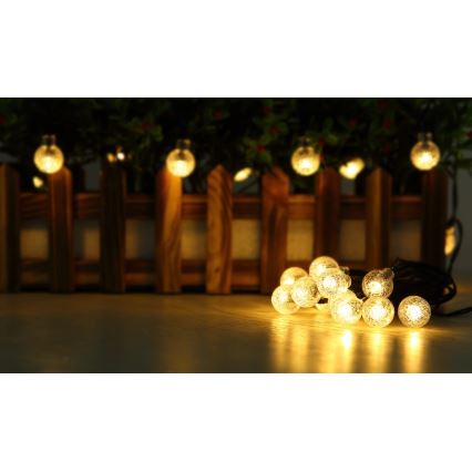 Globo - Ηλιακά λαμπάκια LED 20xLED/0,06W/3,2V 285 cm IP44 600 mAh