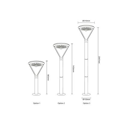Globo - Ηλιακό LED φωτιστικό LED/18W/3,7V 8000 mAh IP54