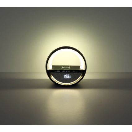Globo - LED RGBW επαναφορτιζόμενη επιτραπέζια λάμπα με έλεγχο αφής, ενσωματωμένο ηχείο και ασύρματη φόρτιση QI LED/3,5W/5V 1800 mAh