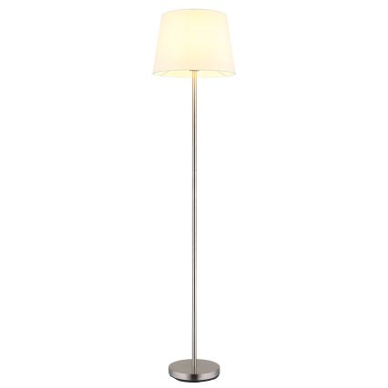 Globo - Επιδαπέδιο φωτιστικό 1xE27/40W/230V λευκό/ματ χρώμιο
