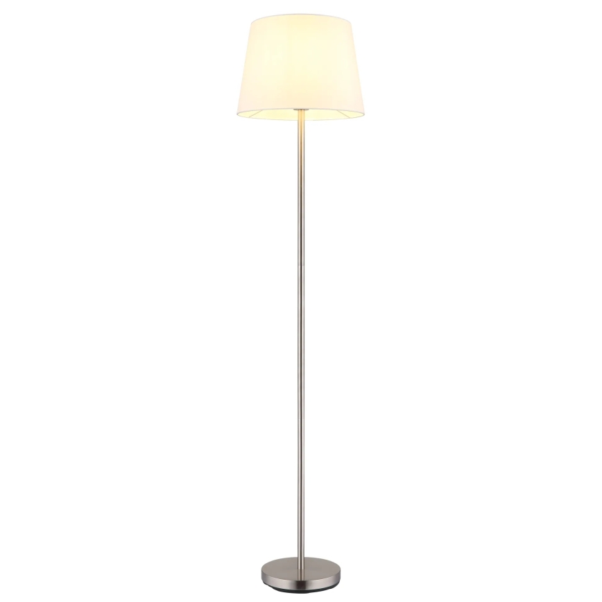 Globo - Επιδαπέδιο φωτιστικό 1xE27/40W/230V λευκό/ματ χρώμιο