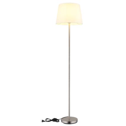 Globo - Επιδαπέδιο φωτιστικό 1xE27/40W/230V λευκό/ματ χρώμιο