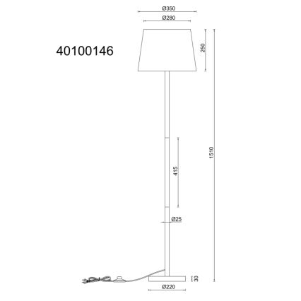 Globo - Επιδαπέδιο φωτιστικό 1xE27/40W/230V