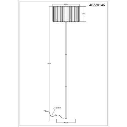 Globo - Επιδαπέδιο φωτιστικό 1xE27/60W/230V