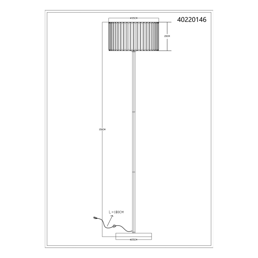 Globo - Επιδαπέδιο φωτιστικό 1xE27/60W/230V