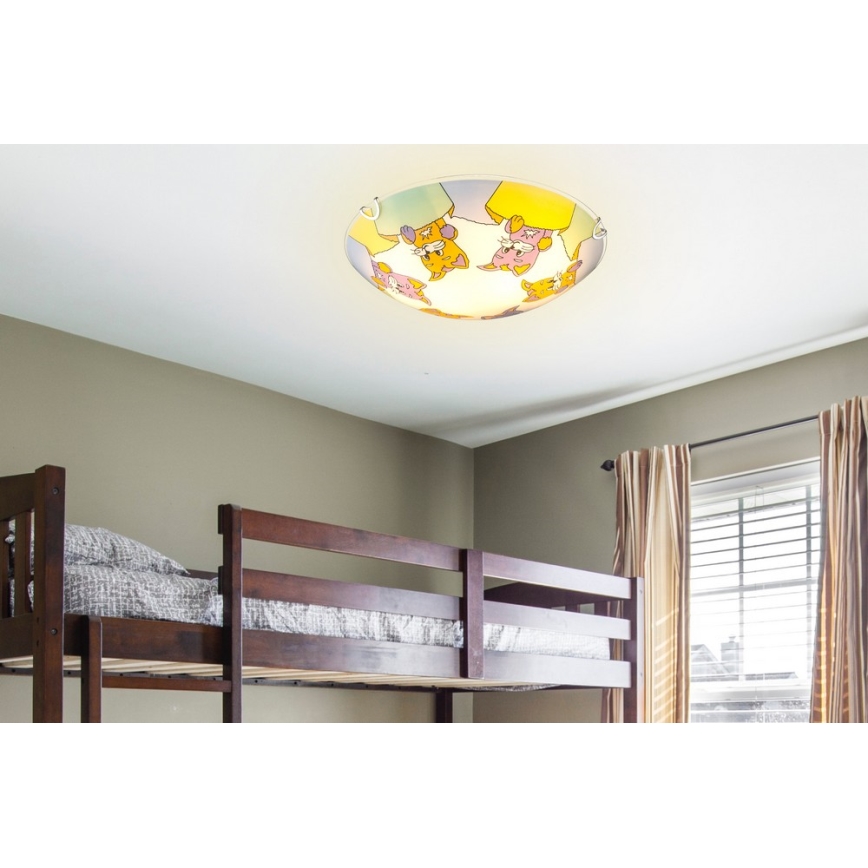 Globo - Παιδικό φωτιστικό οροφής 2xE27ILLU/60W/230V