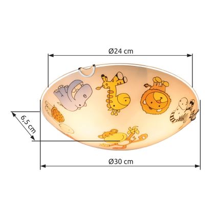 Globo - Παιδικό φωτιστικό οροφής 2xE27/60W/230V