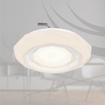 Globo - LED Ρυθμιζόμενο Φωτιστικό Οροφής LED/24W/230V 2700-6500K με τηλεχειριστήριο