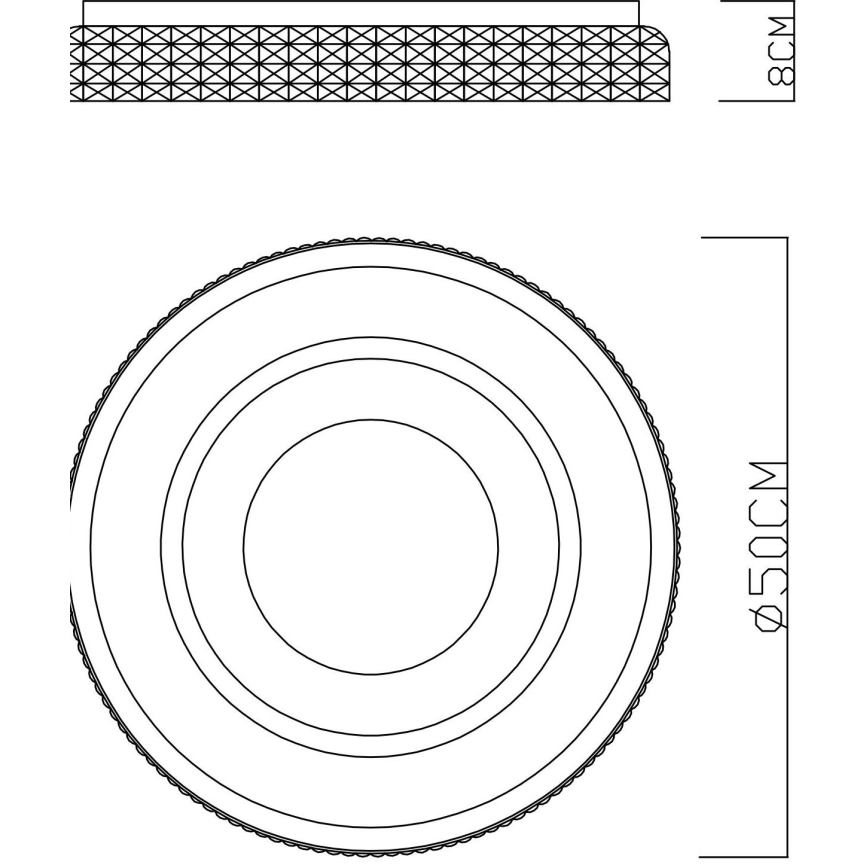 Globo - LED Dimmable φωτιστικό οροφής LED/52W/230V 2700-6000K + τηλεχειριστήριο