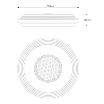 Globo - LED Dimmable φωτιστικό οροφής LED/24W/230V 2700-6500K + τηλεχειριστήριο