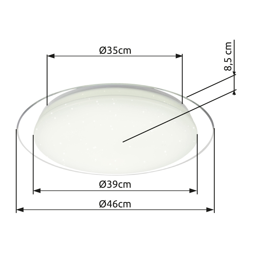 Globo - LED Dimmable φωτιστικό οροφής LED/30W/230V 3000-6500K + τηλεχειριστήριο