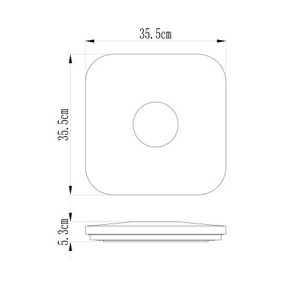 Globo - Ρυθμιζόμενο LED φωτιστικό οροφής LED/24W/230V 3000-6000K με τηλεχειριστήριο
