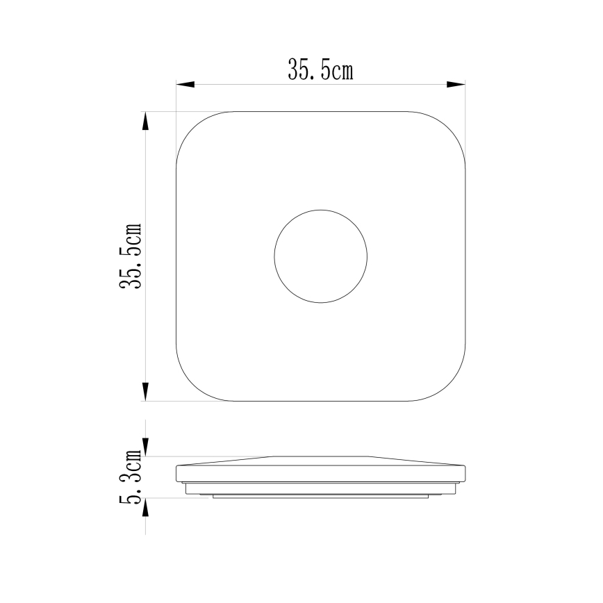 Globo - Ρυθμιζόμενο LED φωτιστικό οροφής LED/24W/230V 3000-6000K με τηλεχειριστήριο