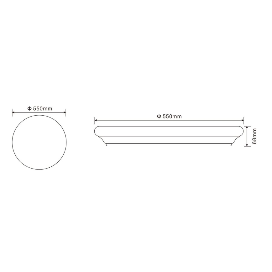 Globo - Φωτιστικό οροφής LED με τηλεχειριστήριο LED/60W/230V
