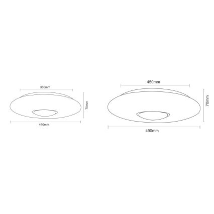 Globo - RGBW Φωτιστικό οροφής dimming LED/24W/230V 3000-6500K + τηλεχειριστήριο