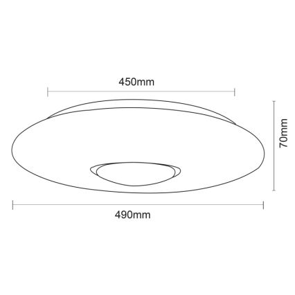 Globo - RGBW Φωτιστικό οροφής dimming LED/40W/230V 3000-6500K + τηλεχειριστήριο