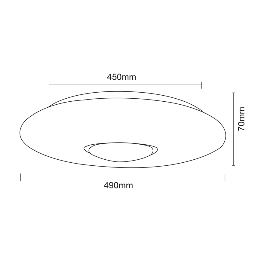 Globo - RGBW Φωτιστικό οροφής dimming LED/40W/230V 3000-6500K + τηλεχειριστήριο