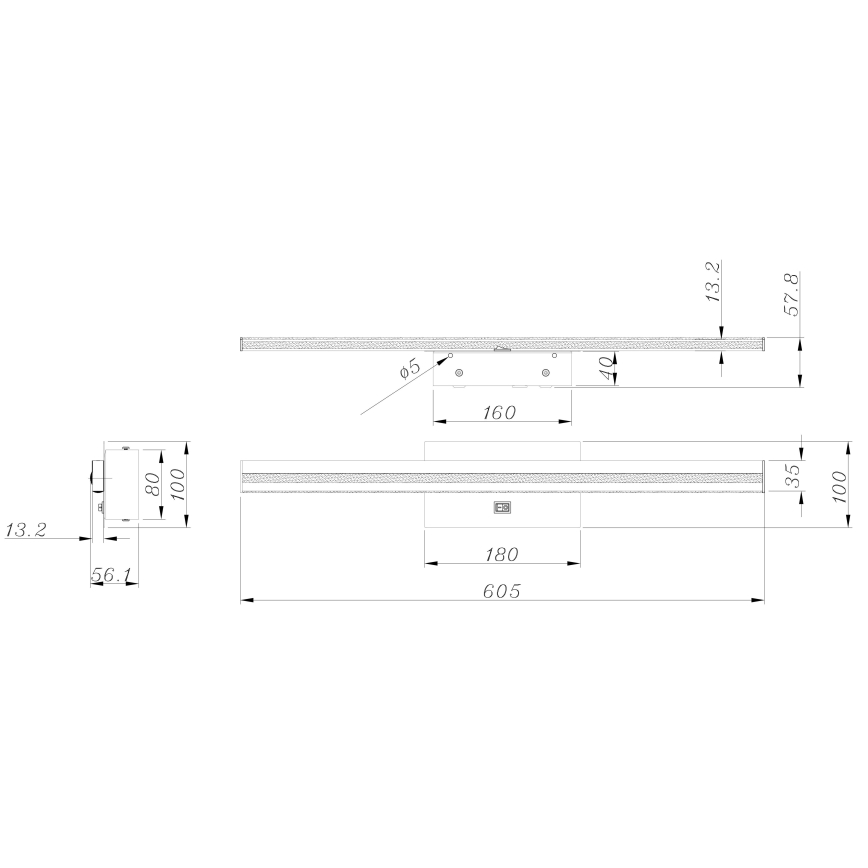 Globo - LED Επιτοίχιο φωτιστικό μπάνιου LED/18W/230V IP44