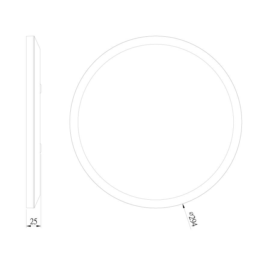 Globo - Φωτιστικό οροφής μπάνιου dimming LED LED/18W/230V διάμετρος 29,4 cm IP44 μαύρο