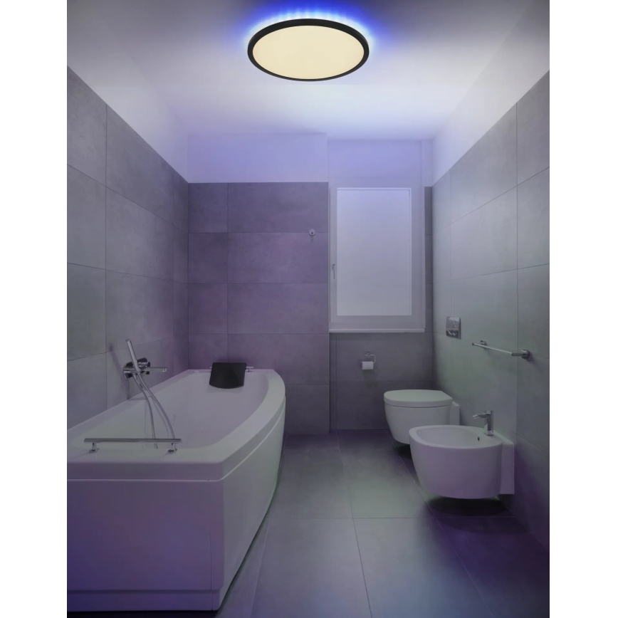 Globo - LED RGB Φωτιστικό οροφής μπάνιου dimming LED/21W/230V 3000-6000K + τηλεχειριστήριο IP44 μαύρο