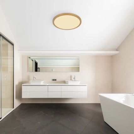 Globo - Φωτιστικό οροφής μπάνιου dimming LED LED/24W/230V 3000K IP44 διάμετρος 42 cm ορείχαλκος