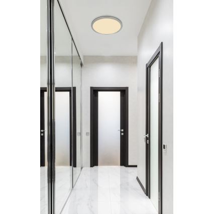 Globo - Φωτιστικό οροφής μπάνιου dimming LED LED/24W/230V διάμετρος 42 cm IP44 ματ χρώμιο