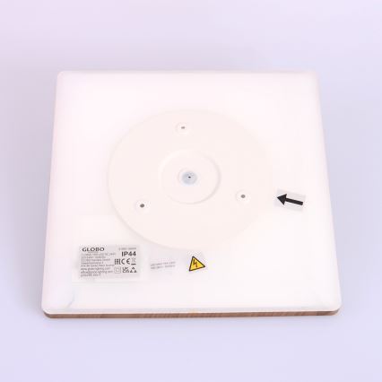 Globo - Φωτιστικό οροφής μπάνιου dimming LED LED/18W/230V 29,4x29,4 cm IP44 καφέ