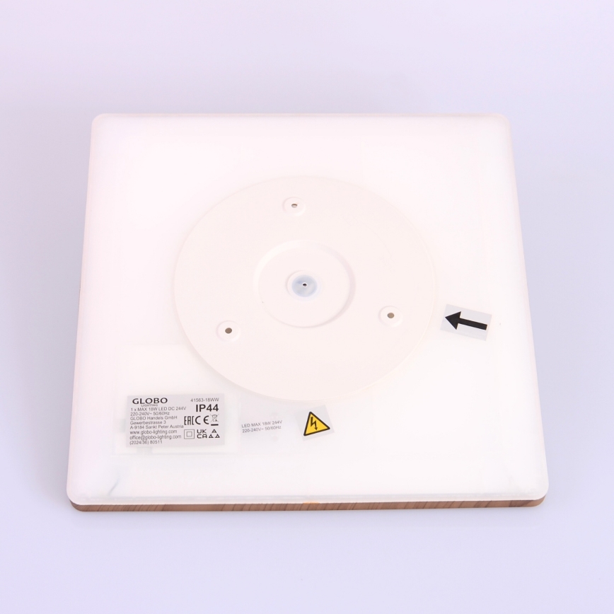 Globo - Φωτιστικό οροφής μπάνιου dimming LED LED/18W/230V 29,4x29,4 cm IP44 καφέ