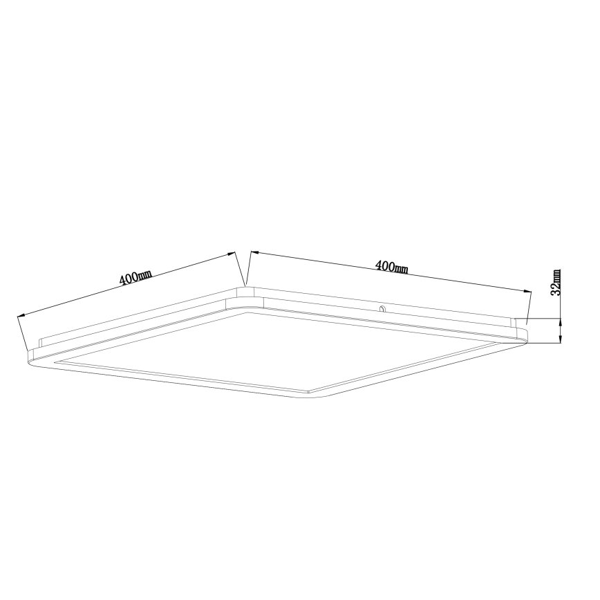 Globo - LED Ρυθμιζόμενο φωτιστικό οροφής μπάνιου LED/24W/230V 42x42 cm IP44 μαύρο