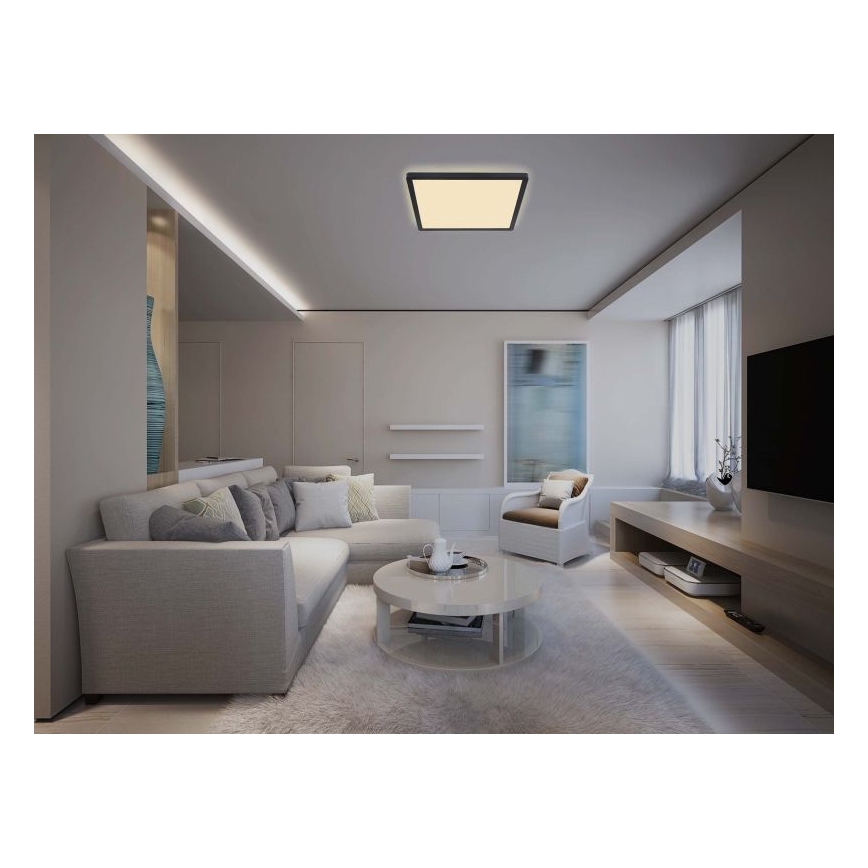 Globo - Φωτιστικό οροφής μπάνιου dimming LED LED/24W/230V 42x42 cm IP44 μαύρο