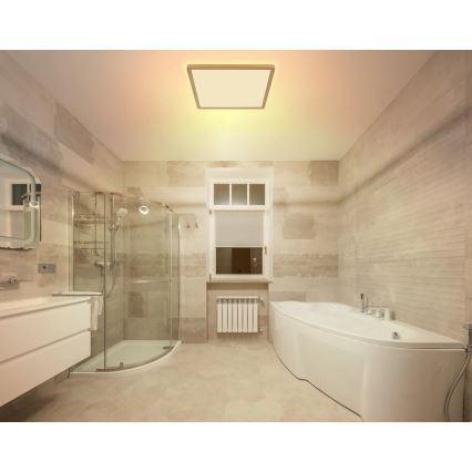 Globo - Φωτιστικό οροφής μπάνιου dimming LED LED/24W/230V 3000K IP44 42x42 cm ορείχαλκος
