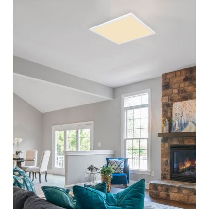 Globo - LED ρυθμιζόμενο φωτιστικό οροφής μπάνιου LED/24W/230V 42x42 εκ. IP44 λευκό