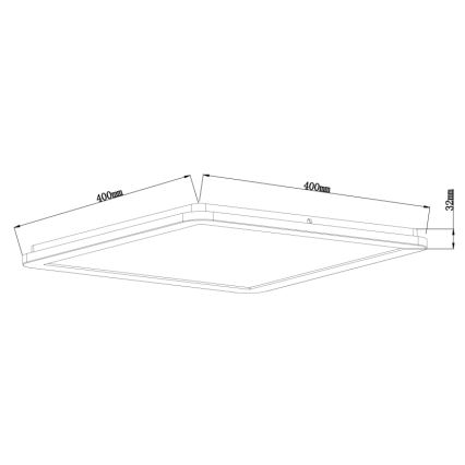 Globo - Φωτιστικό οροφής μπάνιου dimming LED LED/24W/230V 42x42 cm IP44 λευκό