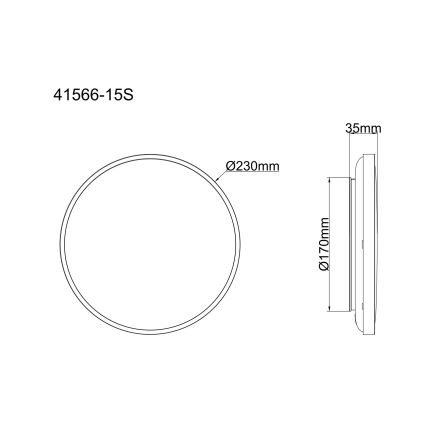 Globo - Φωτιστικό οροφής LED LED/15W/230V 4000K διάμετρος 23 cm μαύρο
