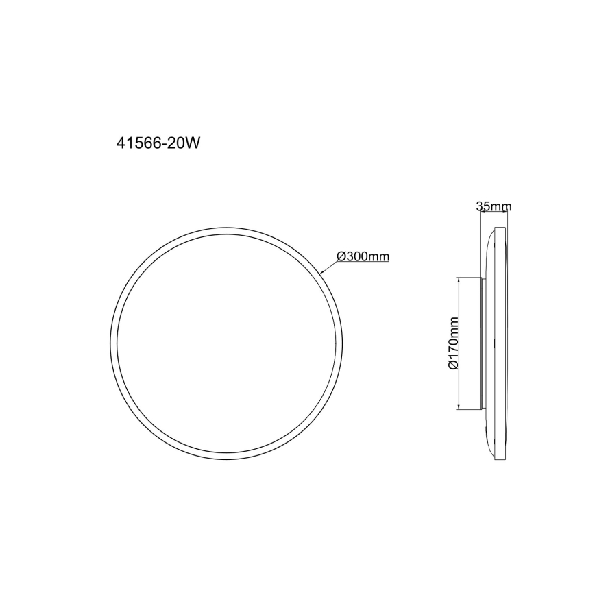 Globo - Φωτιστικό οροφής LED/20W/230V 4000K Ø 30 cm λευκό