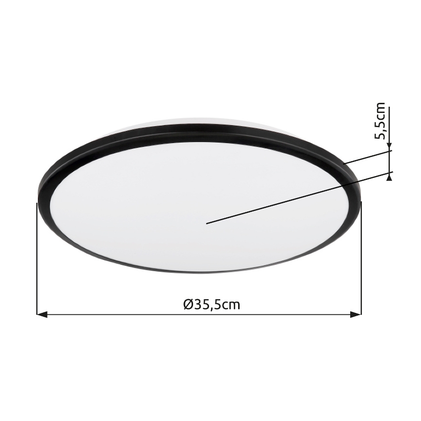 Globo - Φωτιστικό οροφής LED LED/18W/230V 3000K διάμετρος 35 cm μαύρο