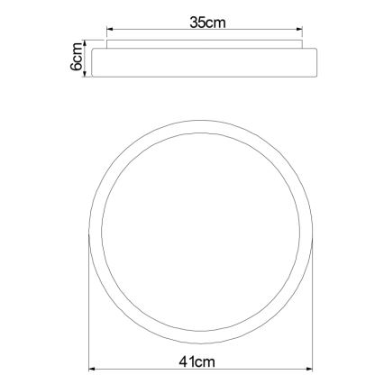 Globo - LED Dimmable φωτιστικό οροφής LED/18W/230V 2700-6500K + τηλεχειριστήριο