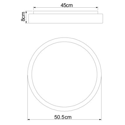 Globo - LED Dimmable φωτιστικό οροφής LED/24W/230V + τηλεχειριστήριο