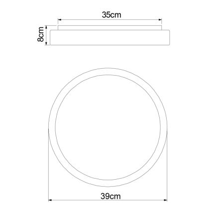 Globo - LED Ρυθμιζόμενο Φωτιστικό Οροφής LED/18W/230V με Τηλεχειριστήριο