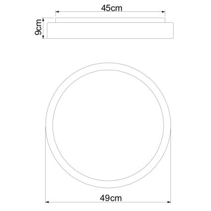 Globo - LED Dimmable φωτιστικό οροφής LED/24W/230V + τηλεχειριστήριο